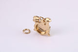 Drum Set Charm, Made from Solid Cast Yellow Gold, British Hallmarked, Complete with Attachment Link