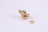 Tea Pot Charm, Made from Solid Cast Yellow Gold, British Hallmarked, Complete with Attachment Link