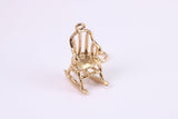 Rocking Chair Charm, Traditional Charm, Made from Solid Yellow Gold, British Hallmarked, Complete with Attachment Link