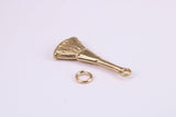Make Up Brush Charm, Made from Solid Cast Yellow Gold, British Hallmarked, Complete with Attachment Link