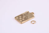 Sleeping Bag Charm, Traditional Charm, Made from Solid Yellow Gold, British Hallmarked, Complete with Attachment Link