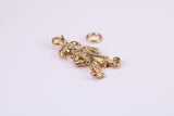 Jester Charm, Made from Solid Yellow Gold, British Hallmarked, Complete with Attachment Link