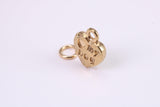 Love My Dog Charm, Made from Solid Cast Yellow Gold, British Hallmarked, Complete with Attachment Link