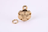 Star Fish Fossil Charm, Made from Solid Yellow Gold, British Hallmarked, Complete with Attachment Link