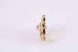 Star Fish Fossil Charm, Made from Solid Yellow Gold, British Hallmarked, Complete with Attachment Link