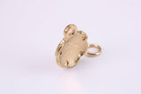 Star Fish Fossil Charm, Made from Solid Yellow Gold, British Hallmarked, Complete with Attachment Link