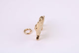 Lion Charm, Traditional Charm, Made from Solid Yellow Gold, British Hallmarked, Complete with Attachment Link