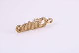 Casino Charm, Made from Solid Yellow Gold, British Hallmarked, Complete with Attachment Link