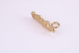 Casino Charm, Made from Solid Yellow Gold, British Hallmarked, Complete with Attachment Link