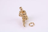 Cossack Charm, Traditional Charm, Made from Solid Yellow Gold, British Hallmarked, Complete with Attachment Link