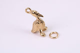 Pelican Charm, Made from Solid Cast Yellow Gold, British Hallmarked, Complete with Attachment Link