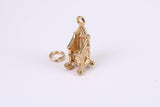 Throne Charm, Made from Solid Cast Yellow Gold, British Hallmarked, Complete with Attachment Link