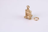 Throne Charm, Made from Solid Cast Yellow Gold, British Hallmarked, Complete with Attachment Link