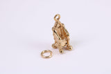 Throne Charm, Made from Solid Cast Yellow Gold, British Hallmarked, Complete with Attachment Link