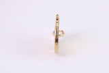 Star Fish Fossil Charm, Made from Solid Yellow Gold, British Hallmarked, Complete with Attachment Link