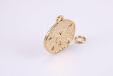 Star Fish Fossil Charm, Made from Solid Yellow Gold, British Hallmarked, Complete with Attachment Link