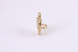 Strawberry Charm, Made from Solid Cast Yellow Gold, British Hallmarked, Complete with Attachment Link