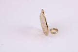 Flower Fossil Charm, Traditional Charm, Made from Solid Yellow Gold, British Hallmarked, Complete with Attachment Link