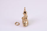 Buddha Charm, Traditional Charm, Made from Solid Yellow Gold, British Hallmarked, Complete with Attachment Link