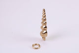 Sea Shell Charm, Traditional Charm, Made from Solid Yellow Gold, British Hallmarked, Complete with Attachment Link