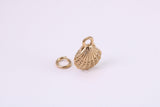 Sea Shell Charm, Traditional Charm, Made from Solid Yellow Gold, British Hallmarked, Complete with Attachment Link