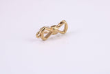 Bow Tie Charm, Made from Solid Cast Yellow Gold, British Hallmarked