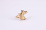 Horse Head Charm, Traditional Charm, Made from Solid Yellow Gold, British Hallmarked, Complete with Attachment Link