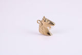 Horse Head Charm, Traditional Charm, Made from Solid Yellow Gold, British Hallmarked, Complete with Attachment Link