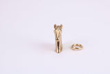 Horse Head Charm, Traditional Charm, Made from Solid Yellow Gold, British Hallmarked, Complete with Attachment Link