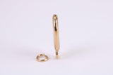 Shark Jaw Charm, Traditional Charm, Made from Solid Yellow Gold, British Hallmarked, Complete with Attachment Link