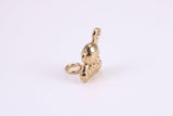 Teddy Bear Charm, Made from Solid Cast Yellow Gold, British Hallmarked, Complete with Attachment Link