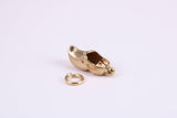 Clog Charm, Traditional Charm, Made from Solid Yellow Gold, British Hallmarked, Complete with Attachment Link