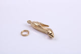 Stiletto Charm, Traditional Charm, Made from Solid 9ct Yellow Gold, British Hallmarked, Complete with Attachment Link