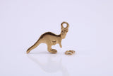 Kangaroo Charm, Made from Solid Cast Yellow Gold, British Hallmarked, Complete with Attachment Link