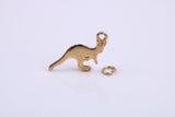 Kangaroo Charm, Made from Solid Cast Yellow Gold, British Hallmarked, Complete with Attachment Link