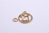 21st Birthday Charm, Traditional Charm, Made from Solid 9ct Yellow Gold, British Hallmarked, Complete with Attachment Link