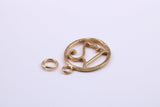 21st Birthday Charm, Traditional Charm, Made from Solid 9ct Yellow Gold, British Hallmarked, Complete with Attachment Link