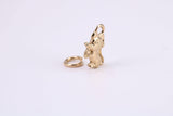 Mouse Charm, Traditional Charm, Made from Solid Yellow Gold, British Hallmarked, Complete with Attachment Link