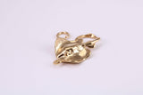 Sting Ray Charm, Traditional Charm, Made from Solid Yellow Gold, British Hallmarked, Complete with Attachment Link