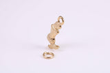 Mermaid Charm, Traditional Charm, Made from Solid Yellow Gold, British Hallmarked, Complete with Attachment Link
