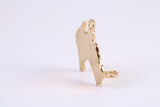 Australia Charm, Traditional Charm, Made from Solid Yellow Gold, British Hallmarked, Complete with Attachment Link
