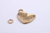 La Bonne Vie Charm, Traditional Charm, Made from Solid 9ct Yellow Gold, British Hallmarked, Complete with Attachment Link