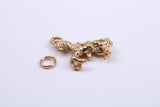 Stallion Charm, Made from Solid Cast Yellow Gold, British Hallmarked, Complete with Attachment Link