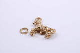 Stallion Charm, Made from Solid Cast Yellow Gold, British Hallmarked, Complete with Attachment Link