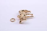 Farm Mule Charm, Traditional Charm, Made from Solid 9ct Yellow Gold, British Hallmarked, Complete with Attachment Link