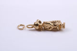 Little Bo Peep Charm, Traditional Charm, Made from Solid 9ct Yellow Gold, British Hallmarked, Complete with Attachment Link