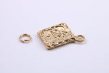 Book of Spells Charm, Made from Solid 9ct Yellow Gold, British Hallmarked, Complete with Attachment Link