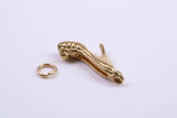 Stiletto Charm, Made from Solid Cast Yellow Gold, British Hallmarked, Complete with Attachment Link