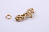 Motorbike Charm, Traditional Charm, Made from Solid 9ct Yellow Gold, British Hallmarked, Complete with Attachment Link