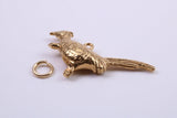 Pheasant Charm, Traditional Charm, Made from Solid 9ct Yellow Gold, British Hallmarked, Complete with Attachment Link